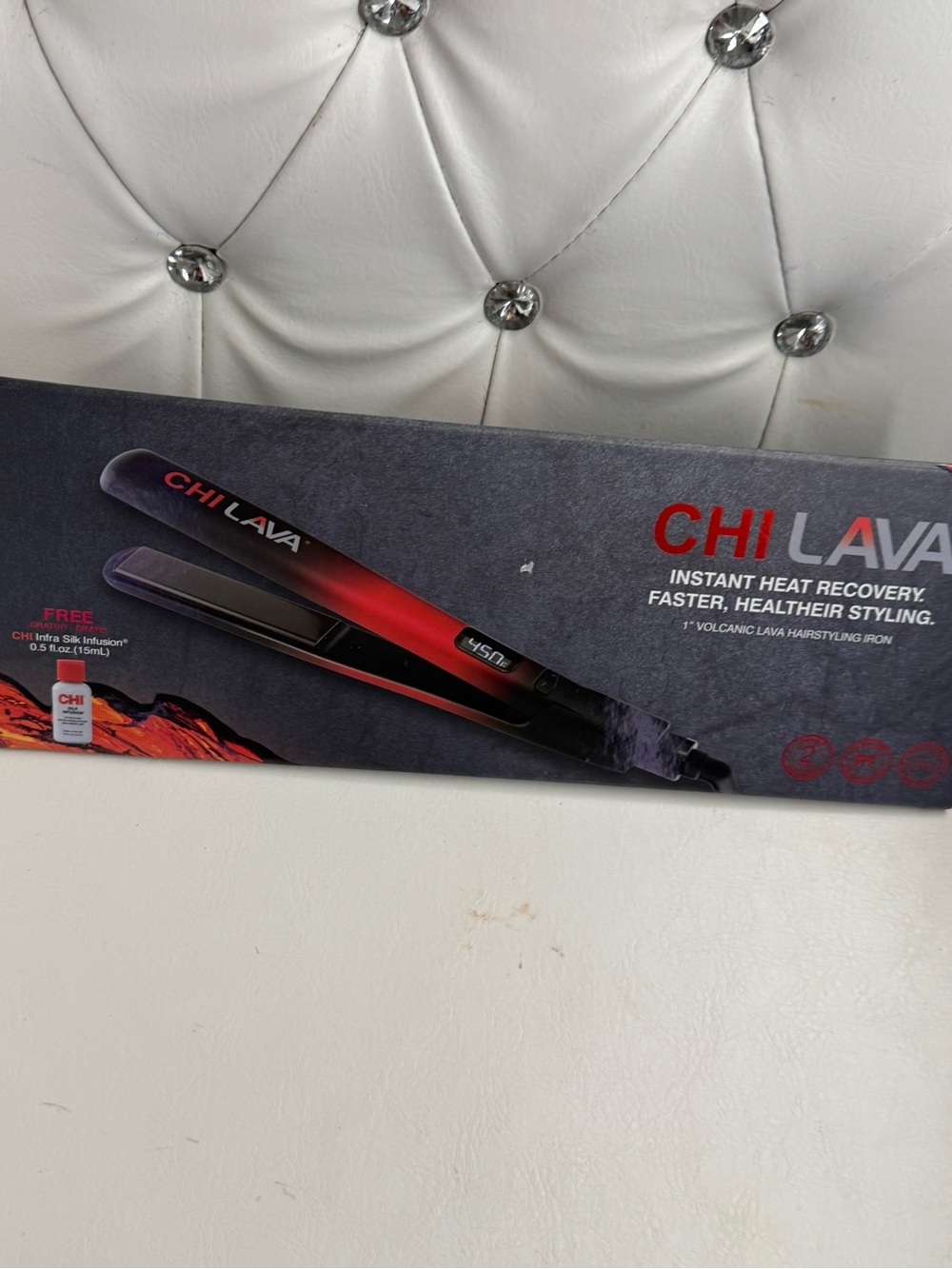 CHI Lava Red & Black Volcanic Hair Straightener - Picture 3 of 6